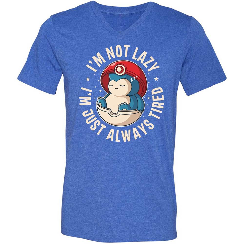 Unisex V-Neck T-Shirt - UT5T9K3M - Heather True Royal - 5