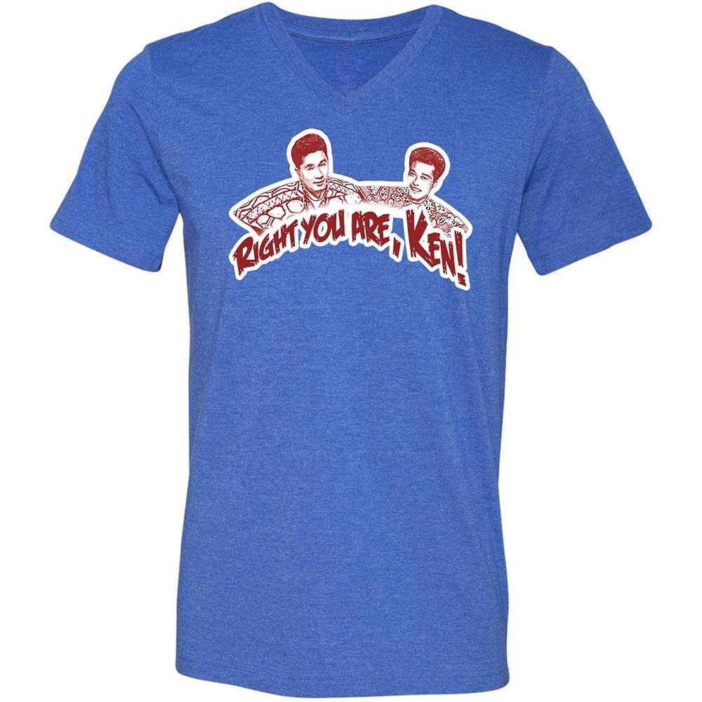 Unisex V-Neck T-Shirt - 9U9LDCLQ - Heather True Royal - 5