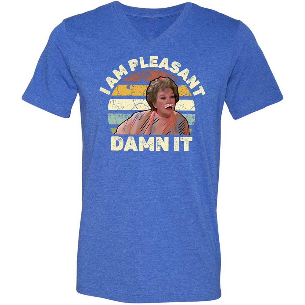 Unisex V-Neck T-Shirt - 3HQT4FBZ - Heather True Royal - 5