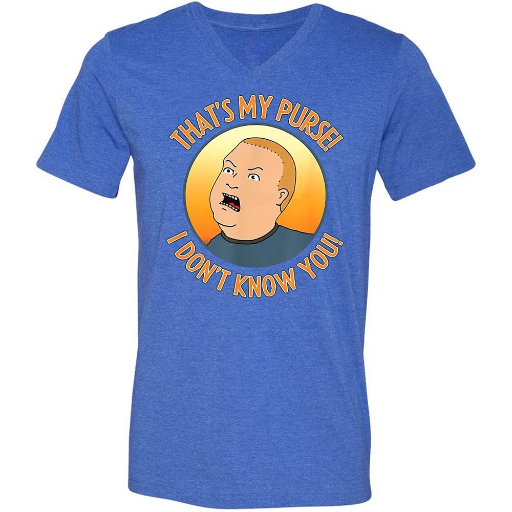 Unisex V-Neck T-Shirt - L65EFU6R - Heather True Royal - 5