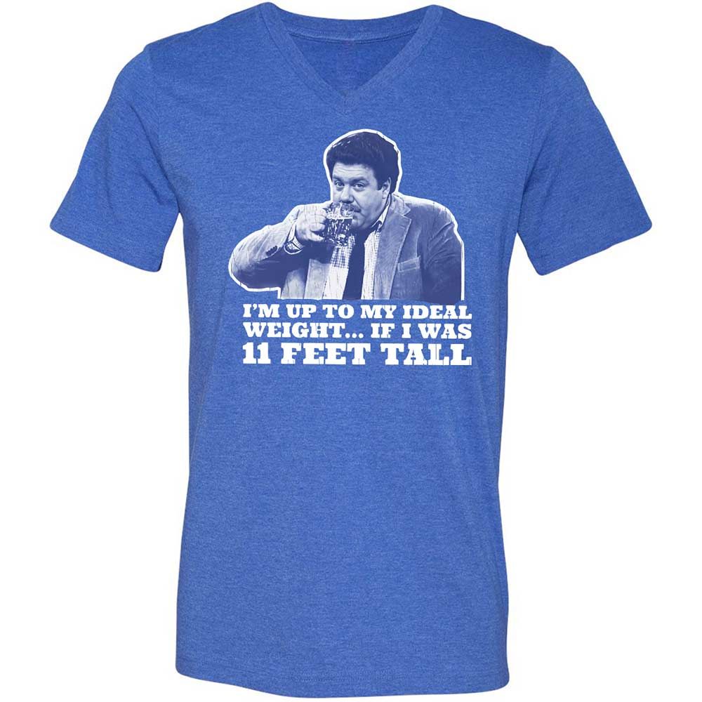 Unisex V-Neck T-Shirt - 8XVEJE6Q - Heather True Royal - 5