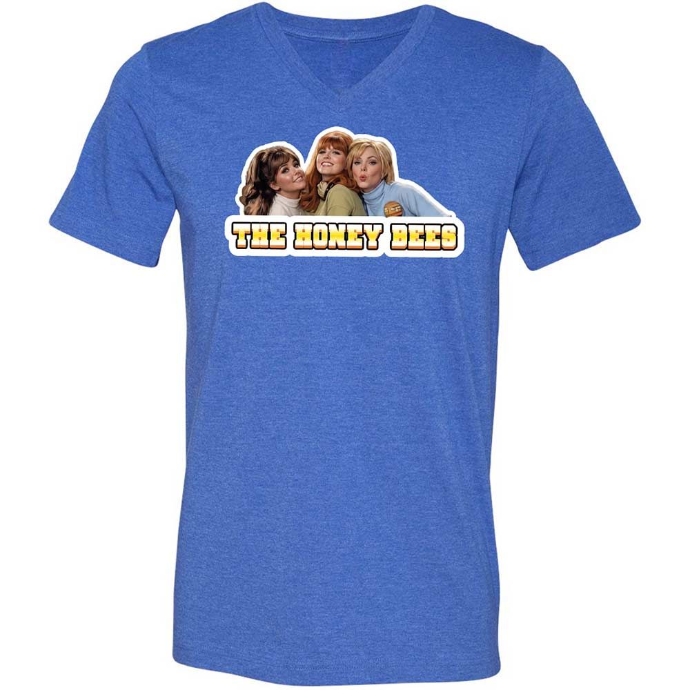 Unisex V-Neck T-Shirt - EU36JY3F - Heather True Royal - 5