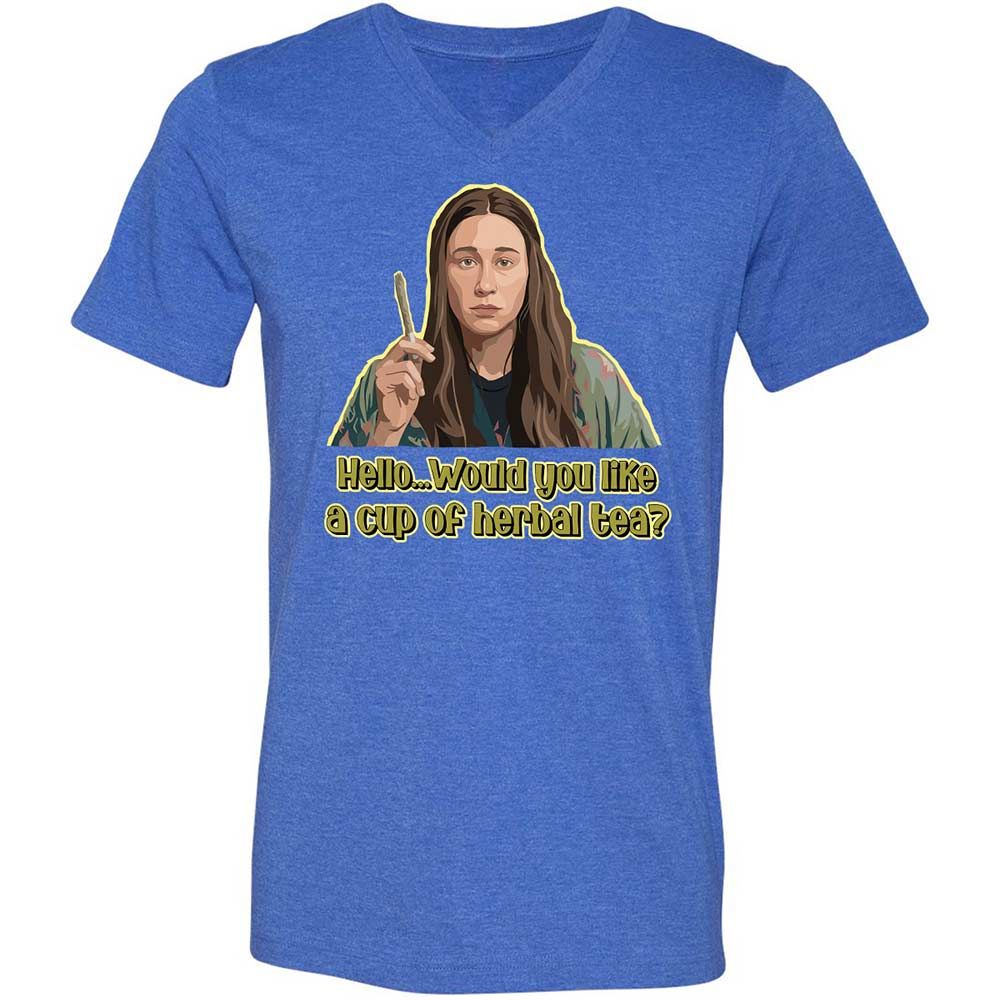 Unisex V-Neck T-Shirt - 4SX9HCXE - Heather True Royal - 5