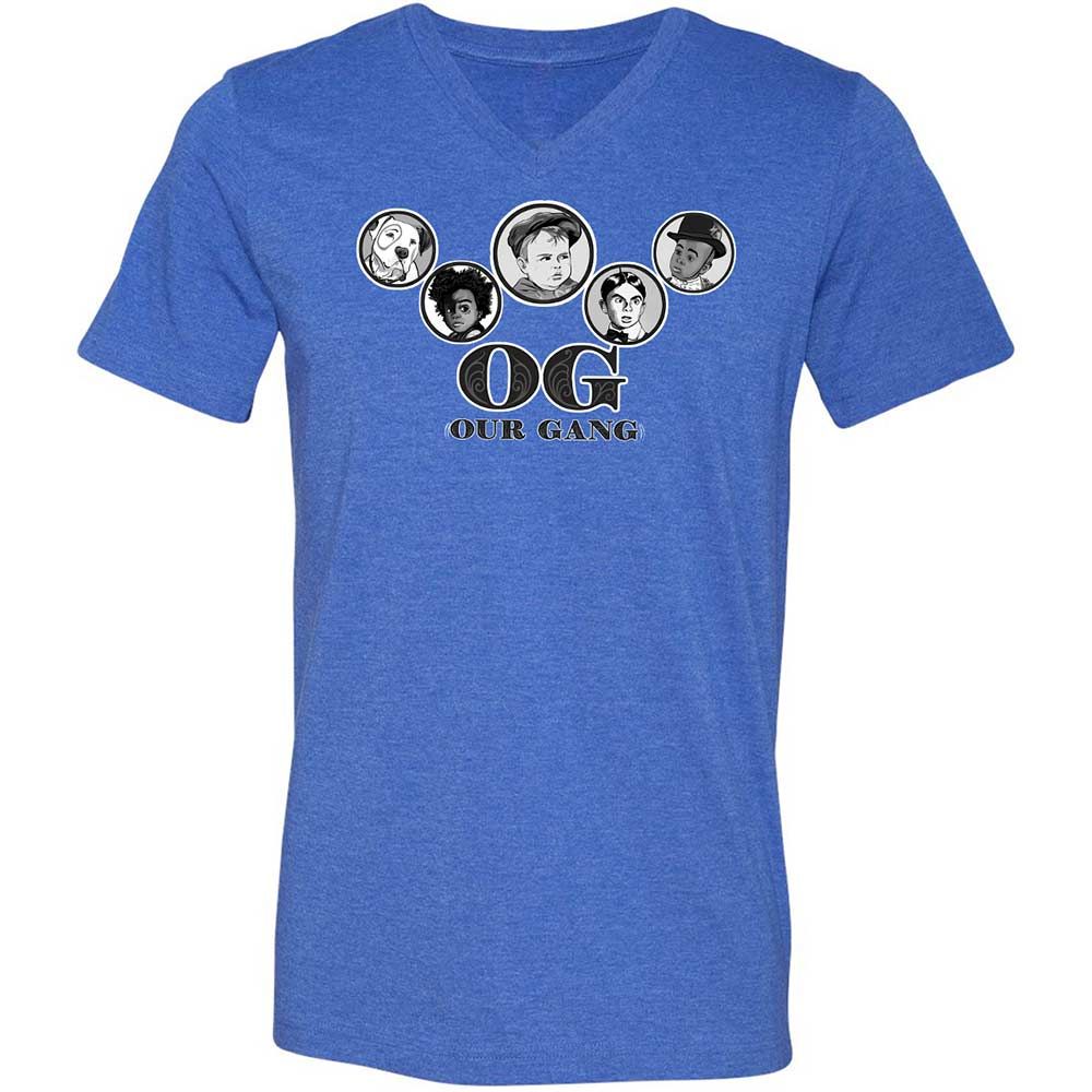 Unisex V-Neck T-Shirt - ZN5L1U2Q - Heather True Royal - 5