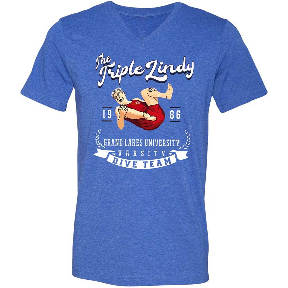 Unisex V-Neck T-Shirt - 1HWJC22T - Heather True Royal - 5