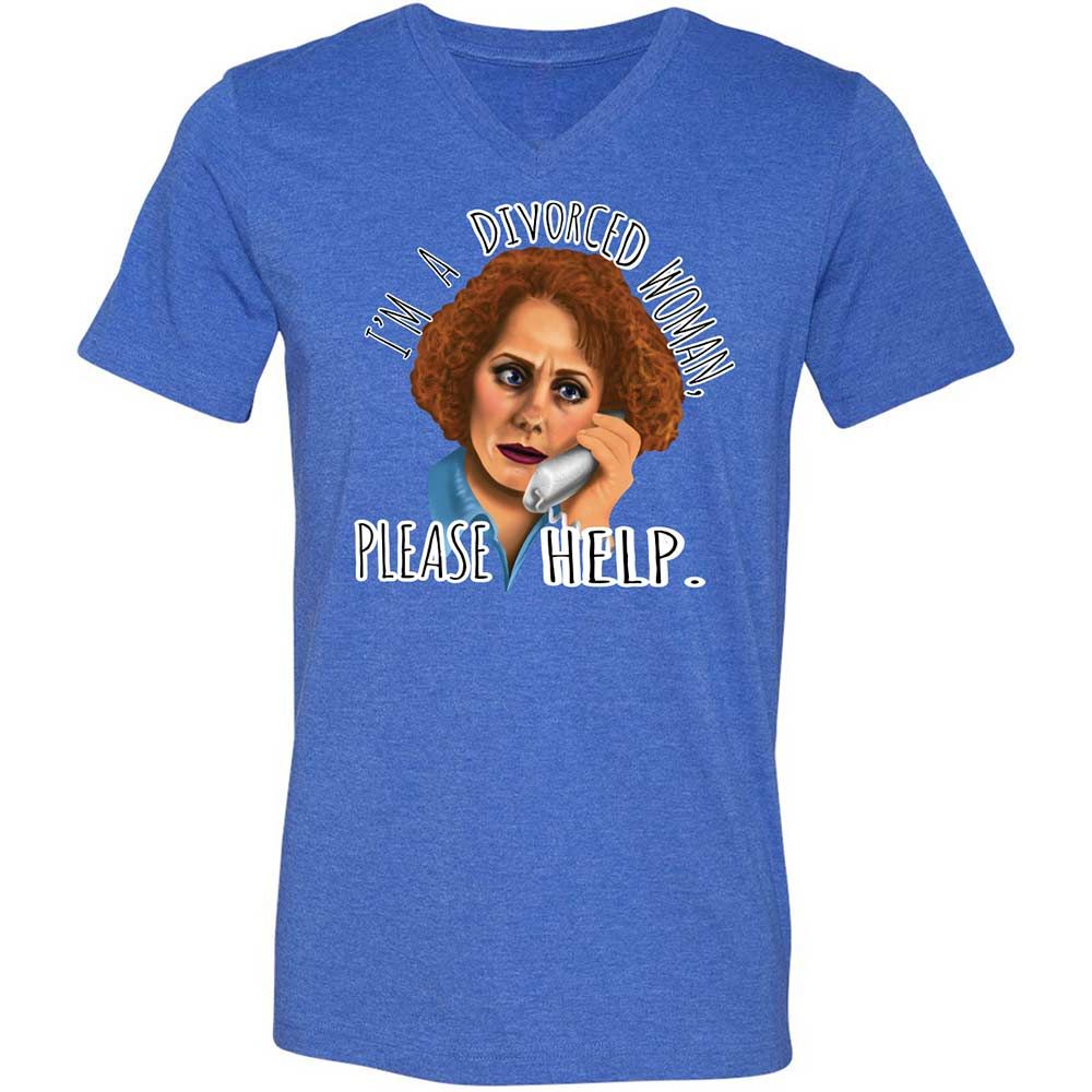 Unisex V-Neck T-Shirt - D6DYS252 - Heather True Royal - 5