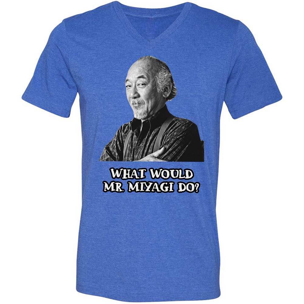Unisex V-Neck T-Shirt - UKRZ7AXC - Heather True Royal - 5