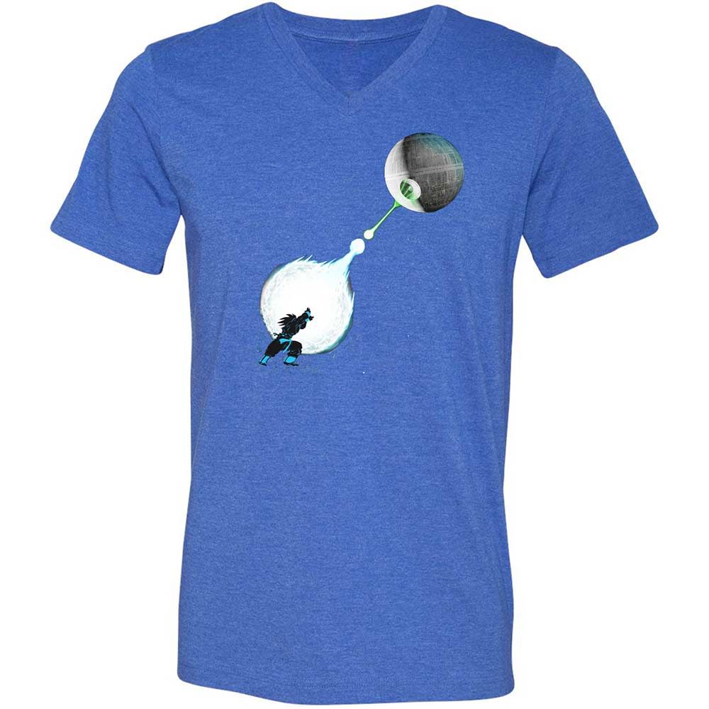 Unisex V-Neck T-Shirt - WGPG4BTU - Heather True Royal - 5
