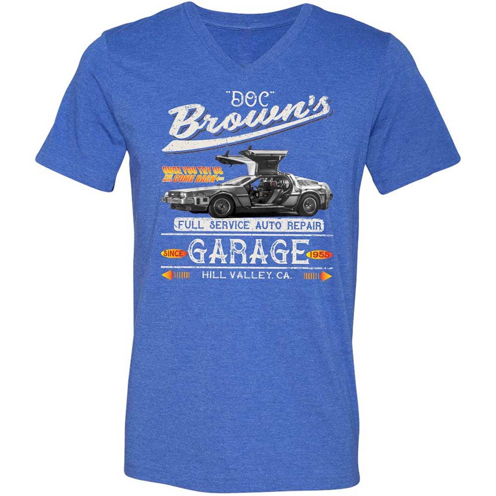 Unisex V-Neck T-Shirt - 4EM6BXVF - Heather True Royal - 5
