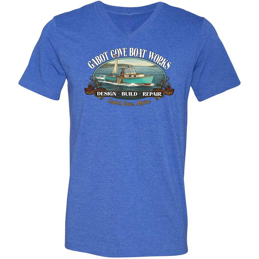 Unisex V-Neck T-Shirt - J2SSQL7E - Heather True Royal - 5