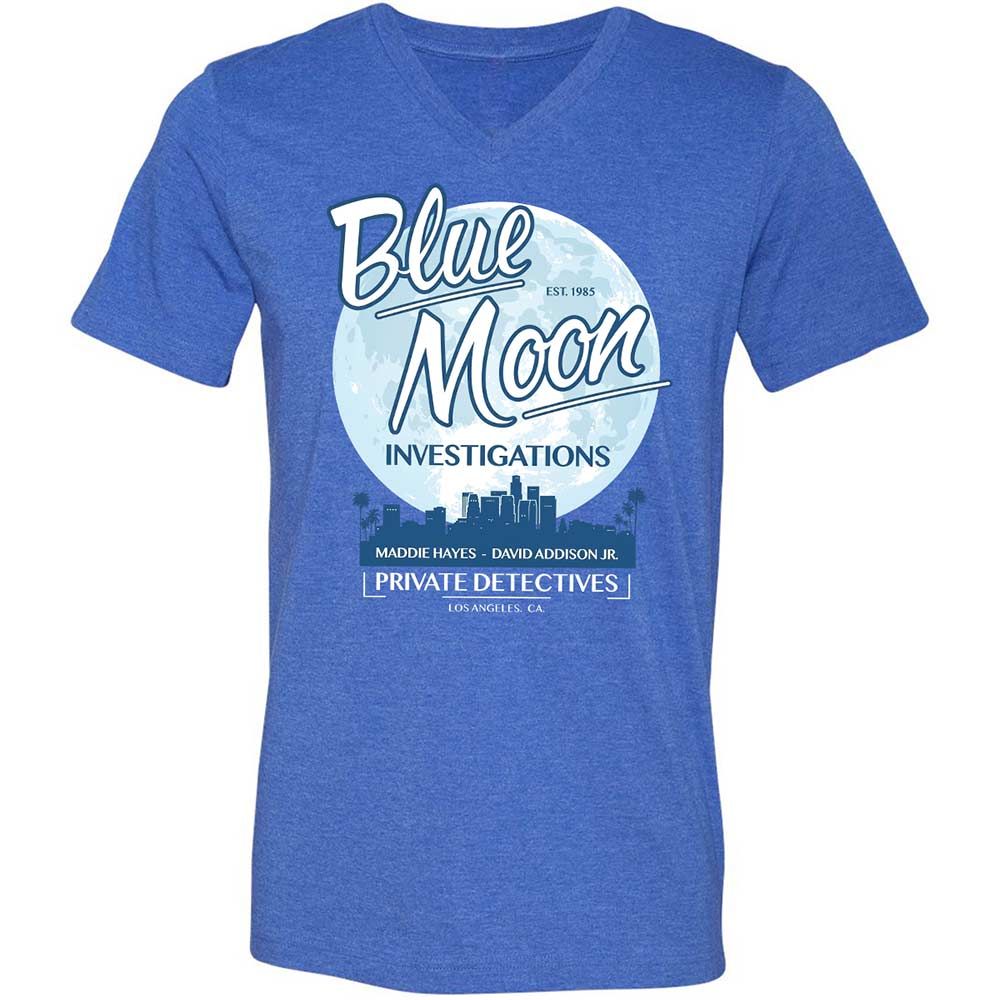 Unisex V-Neck T-Shirt - 6QMGME5T - Heather True Royal - 5