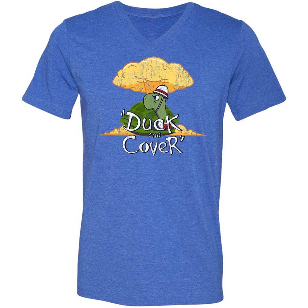Unisex V-Neck T-Shirt - 36XJ19J9 - Heather True Royal - 5
