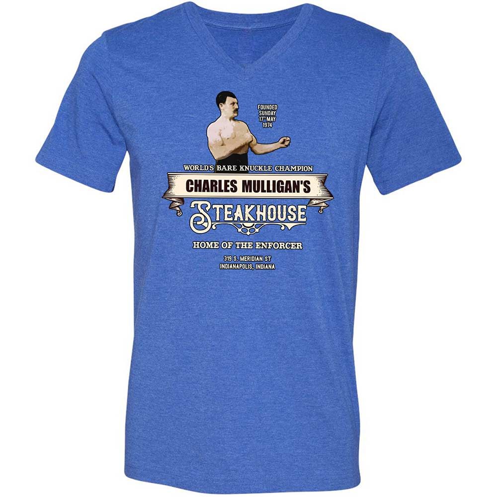 Unisex V-Neck T-Shirt - ESYKZRM8 - Heather True Royal - 5