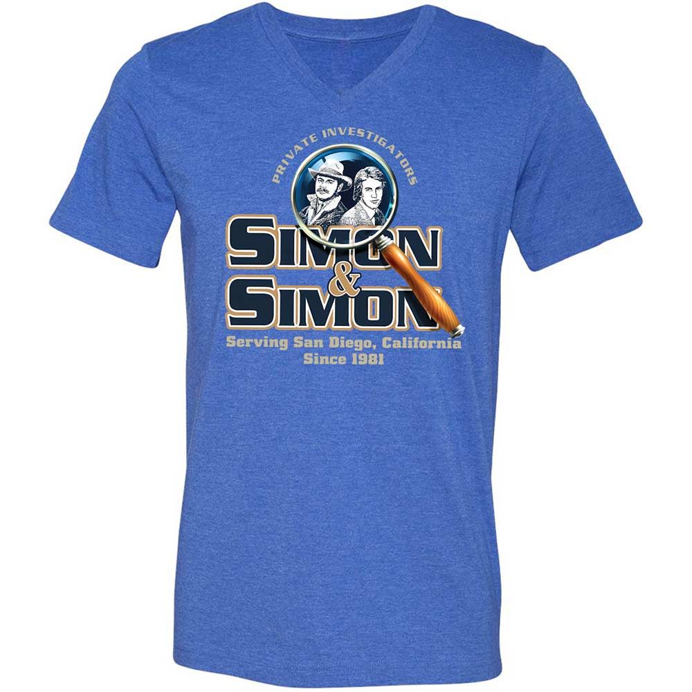 Unisex V-Neck T-Shirt - 8S9RMCVZ - Heather True Royal - 5