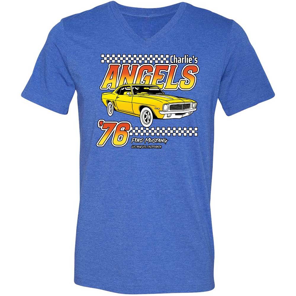 Unisex V-Neck T-Shirt - GM1ZNKHS - Heather True Royal - 5