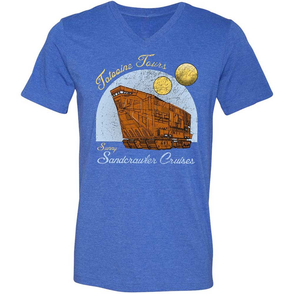 Unisex V-Neck T-Shirt - M2UJ2328 - Heather True Royal - 5