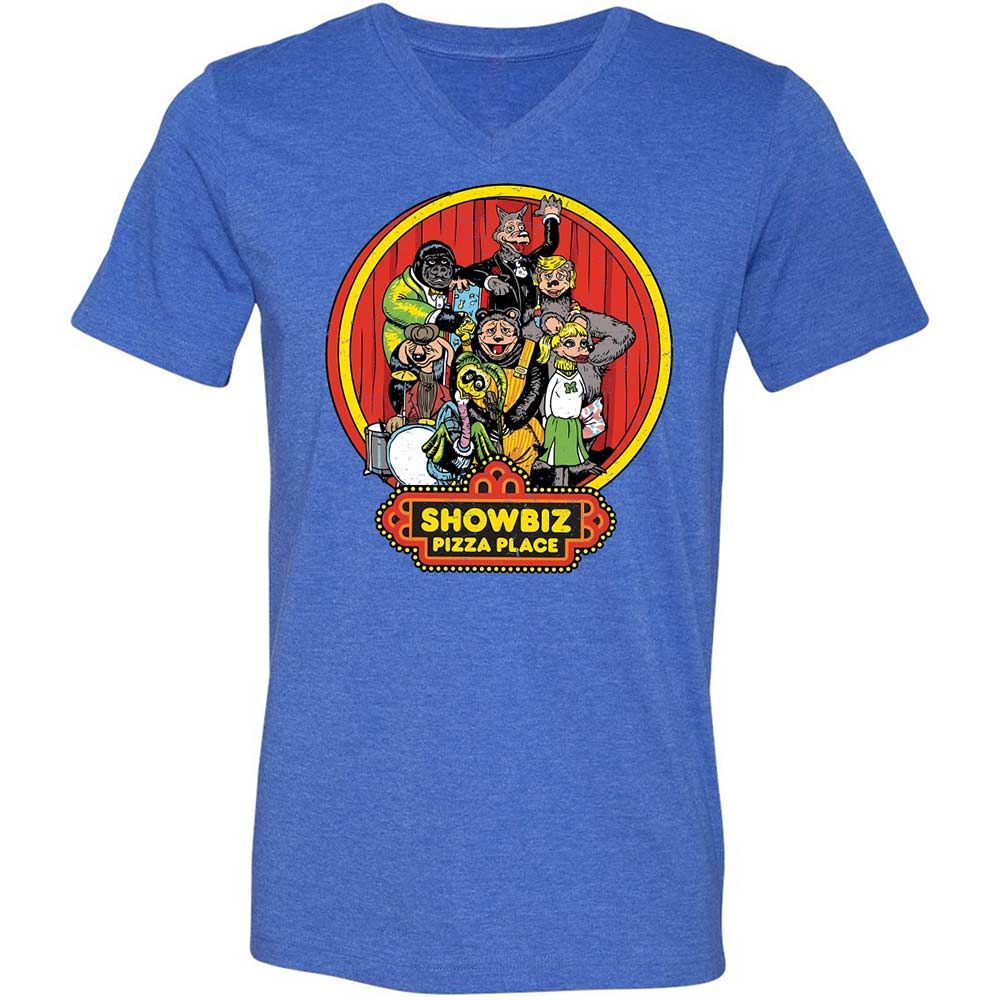 Unisex V-Neck T-Shirt - B89VCUJU - Heather True Royal - 5