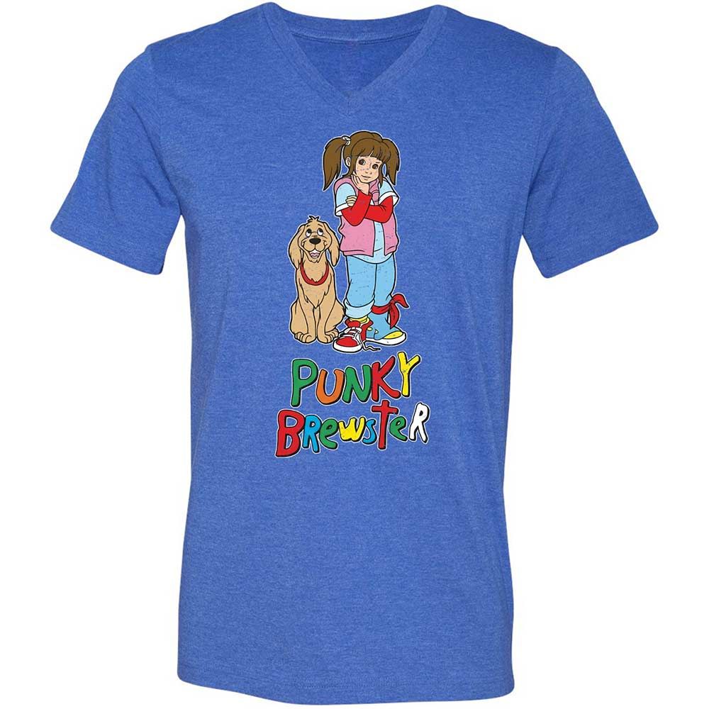 Unisex V-Neck T-Shirt - 37G7L8KB - Heather True Royal - 5
