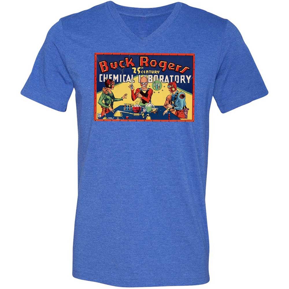 Unisex V-Neck T-Shirt - TRYTXXEX - Heather True Royal - 5