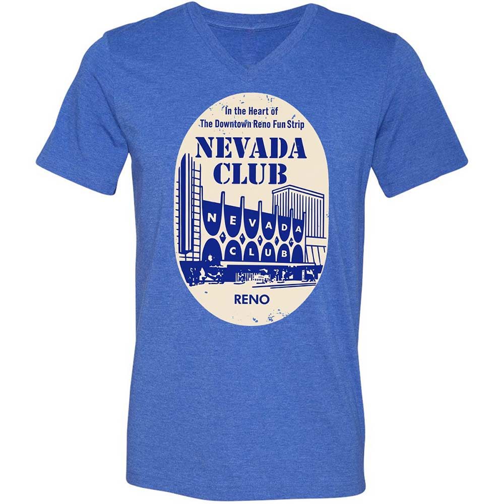 Unisex V-Neck T-Shirt - YMDK1FYG - Heather True Royal - 5