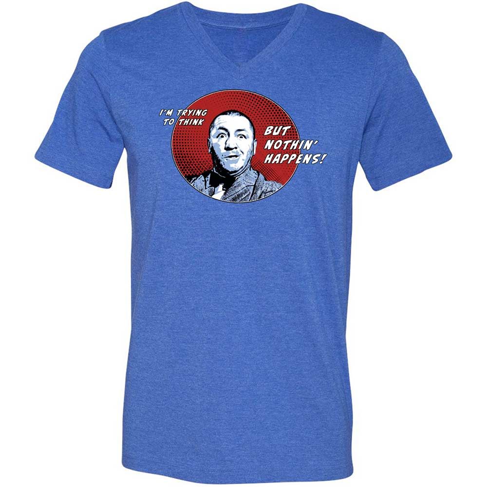 Unisex V-Neck T-Shirt - H1FD9RQW - Heather True Royal - 5