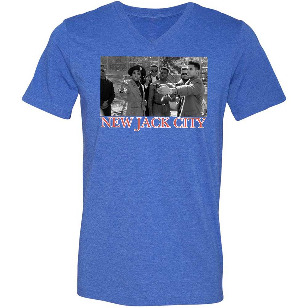 Unisex V-Neck T-Shirt - 27NNY9HS - Heather True Royal - 5