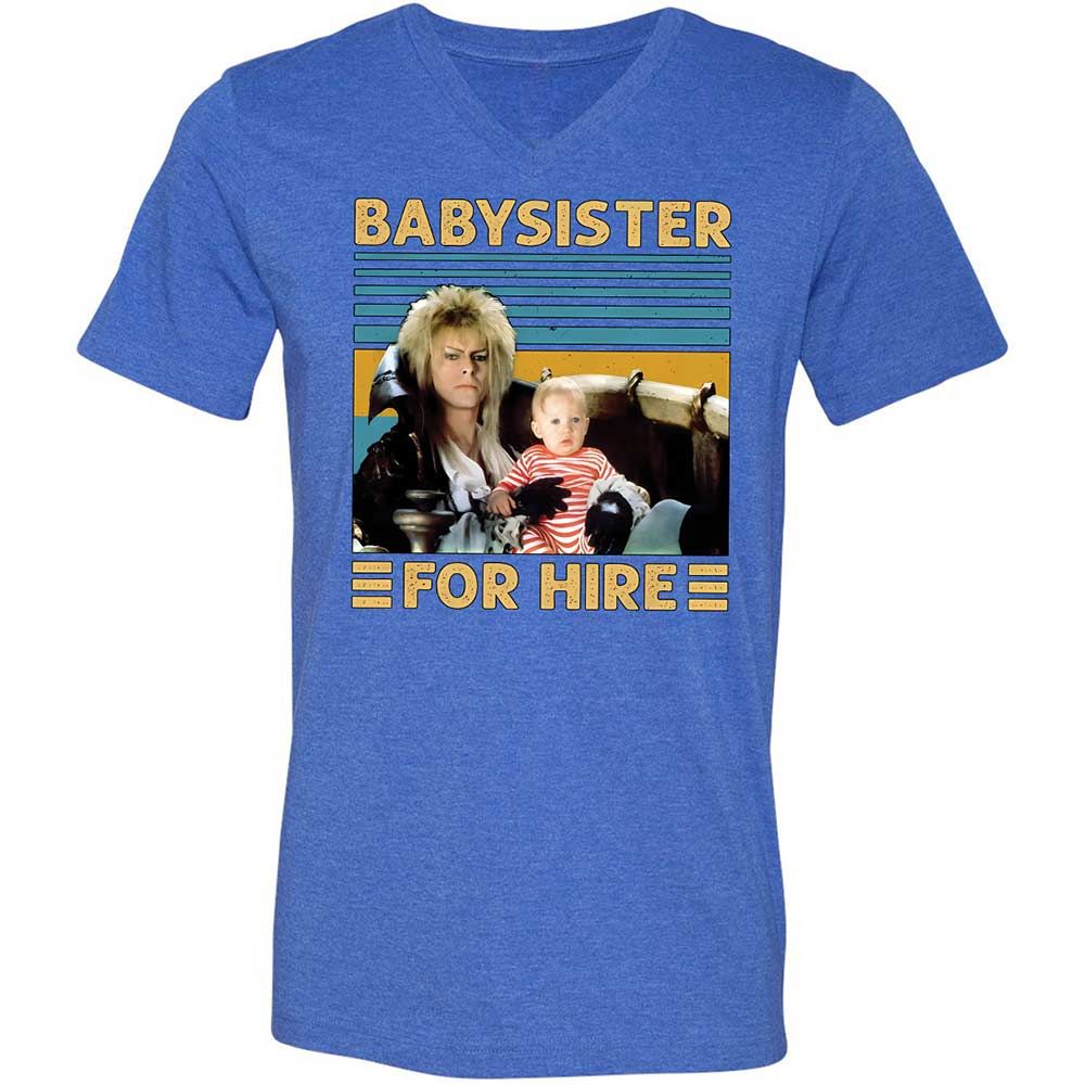 Unisex V-Neck T-Shirt - LZJPYWPX - Heather True Royal - 5