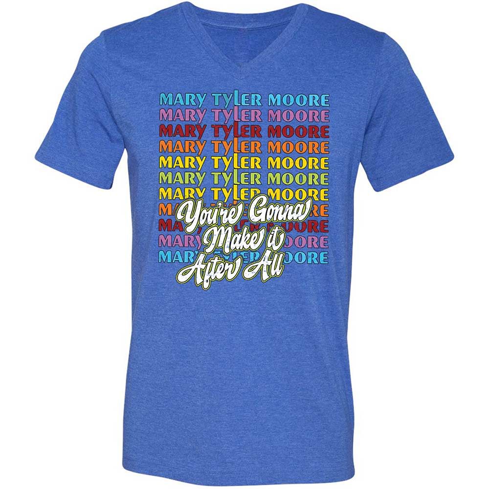 Unisex V-Neck T-Shirt - 3LEQDC4J - Heather True Royal - 5