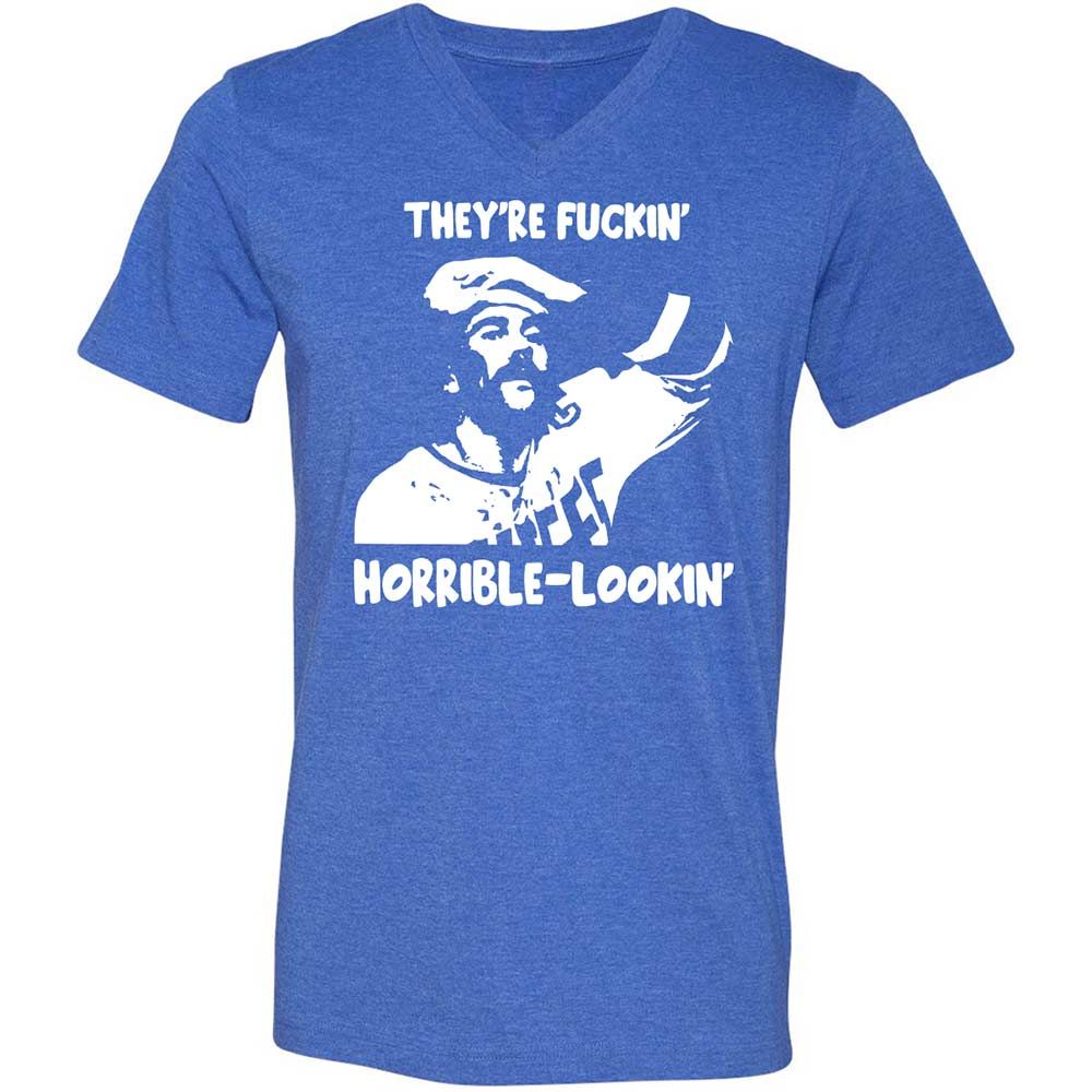 Unisex V-Neck T-Shirt - GKGA57EN - Heather True Royal - 5