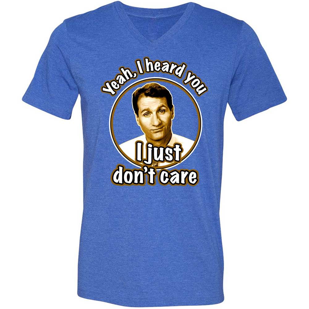 Unisex V-Neck T-Shirt - QQF6A3GS - Heather True Royal - 5