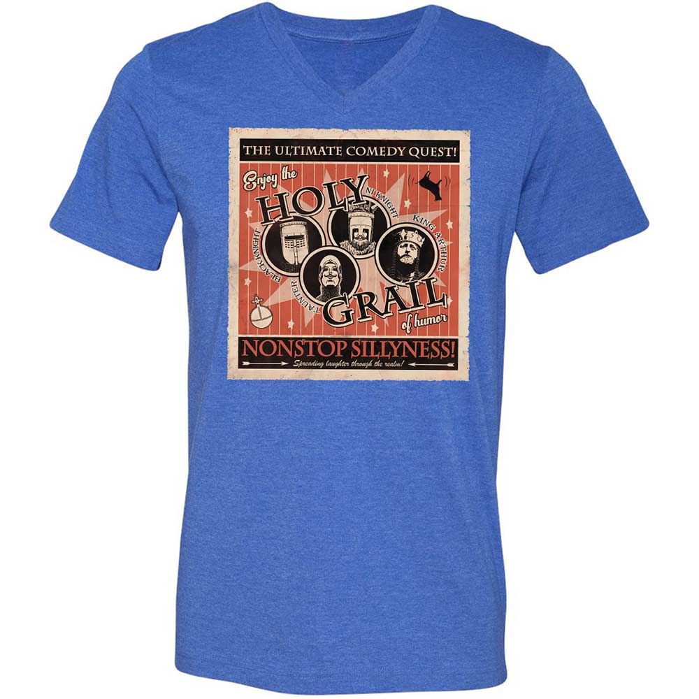 Unisex V-Neck T-Shirt - WCD7Z3N3 - Heather True Royal - 5