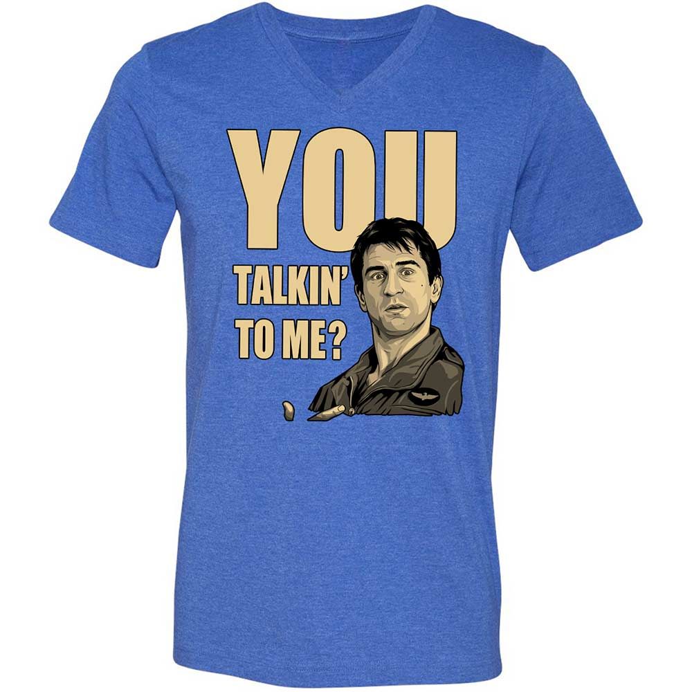 Unisex V-Neck T-Shirt - K3W8KJ6G - Heather True Royal - 5