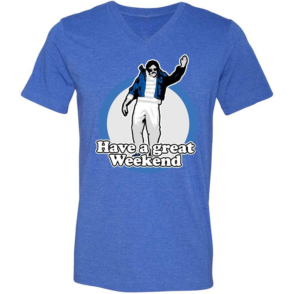 Unisex V-Neck T-Shirt - 2J579DL6 - Heather True Royal - 5