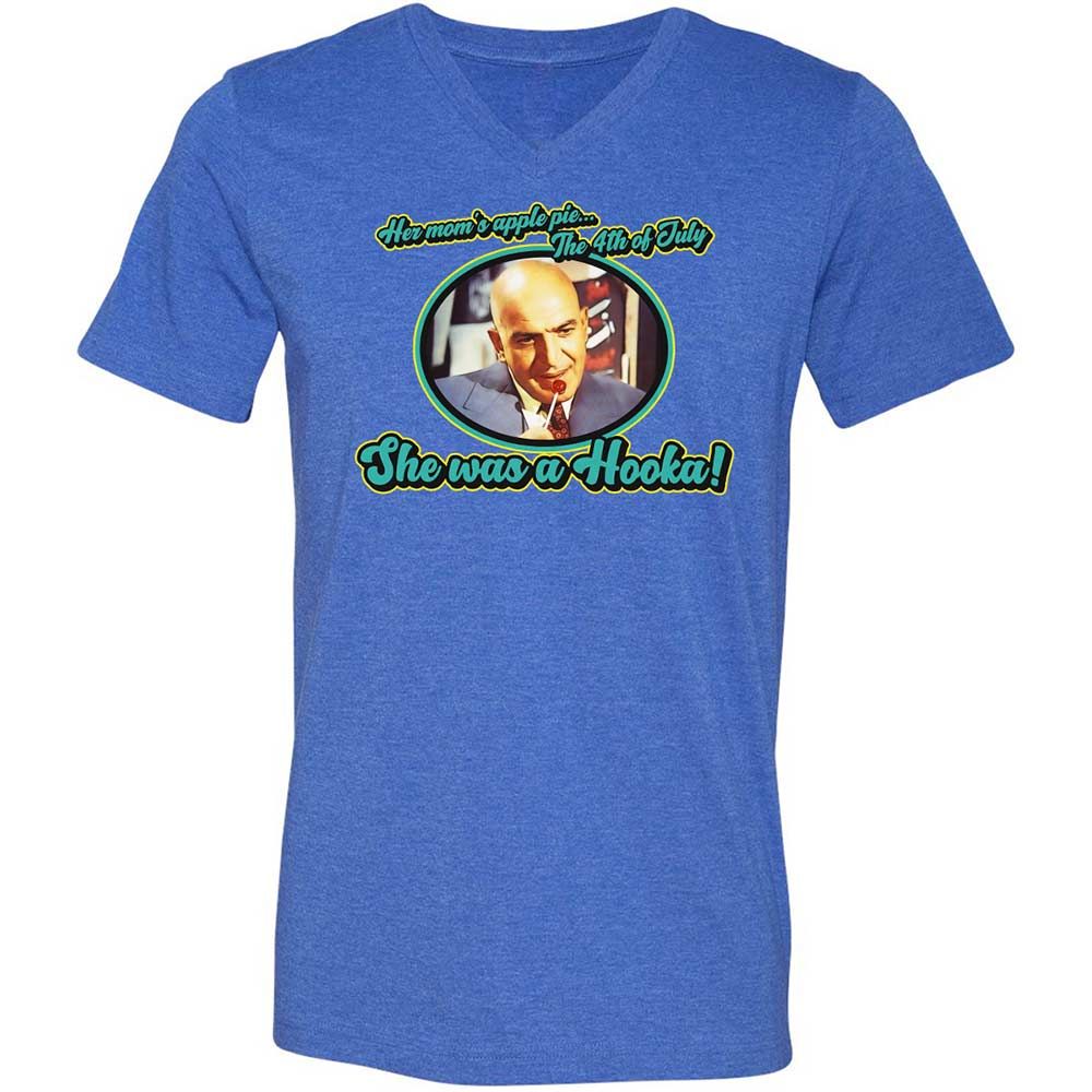 Unisex V-Neck T-Shirt - 1C95DFR7 - Heather True Royal - 5