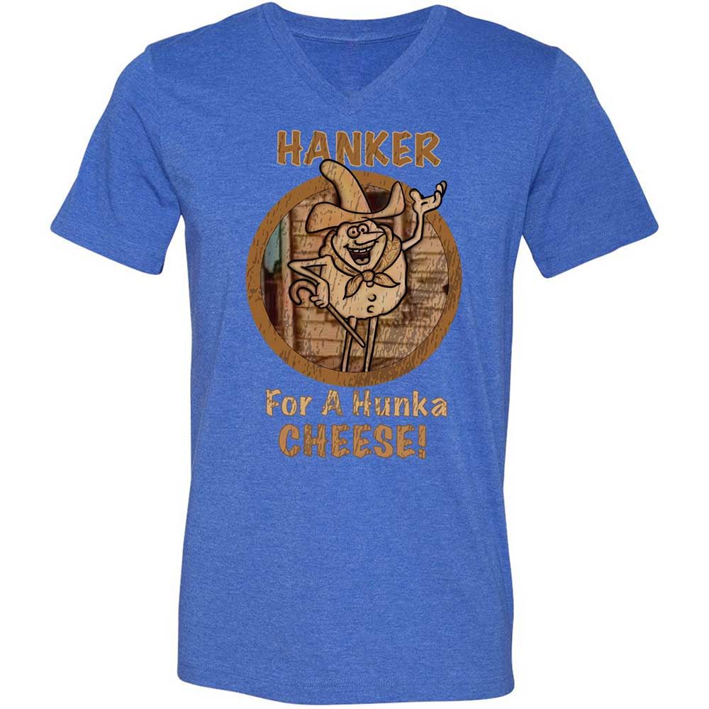 Unisex V-Neck T-Shirt - U89WFCNJ - Heather True Royal - 5
