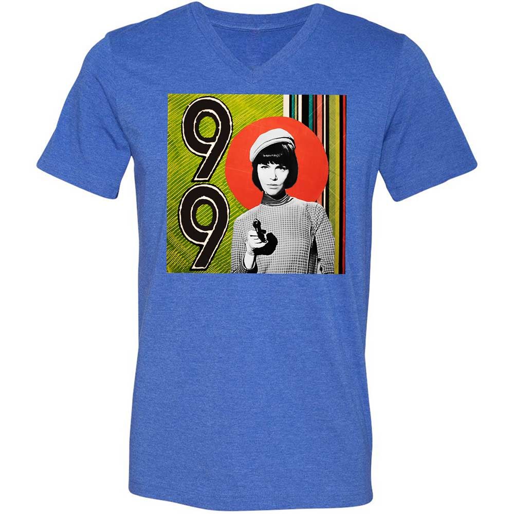 Unisex V-Neck T-Shirt - 4BJL6VHZ - Heather True Royal - 5