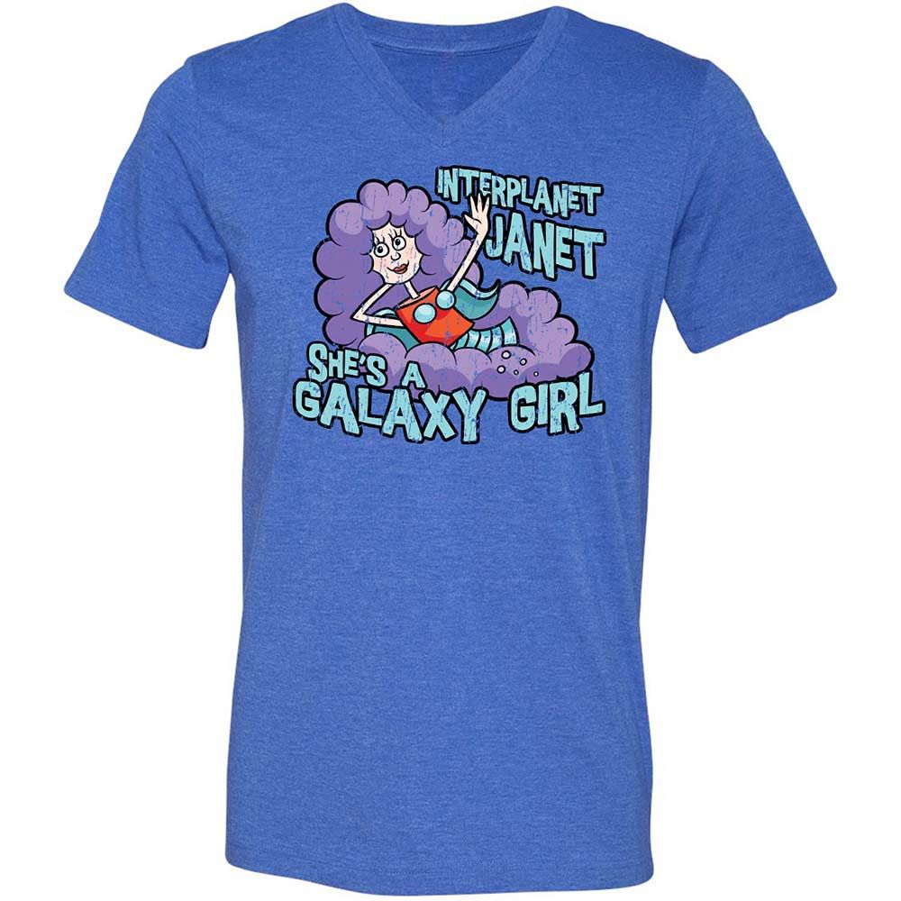 Unisex V-Neck T-Shirt - T5T3RW7Y - Heather True Royal - 5
