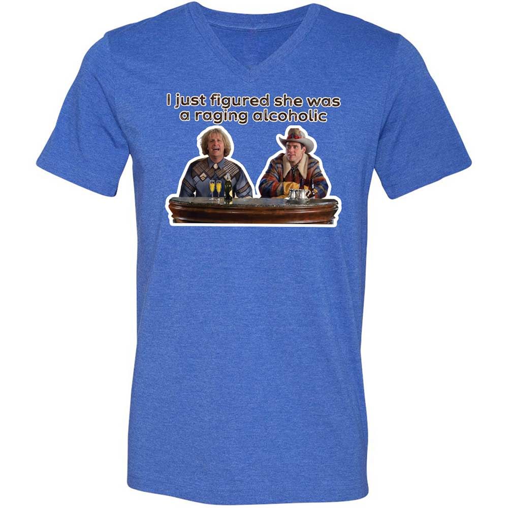 Unisex V-Neck T-Shirt - T52LTPFU - Heather True Royal - 5
