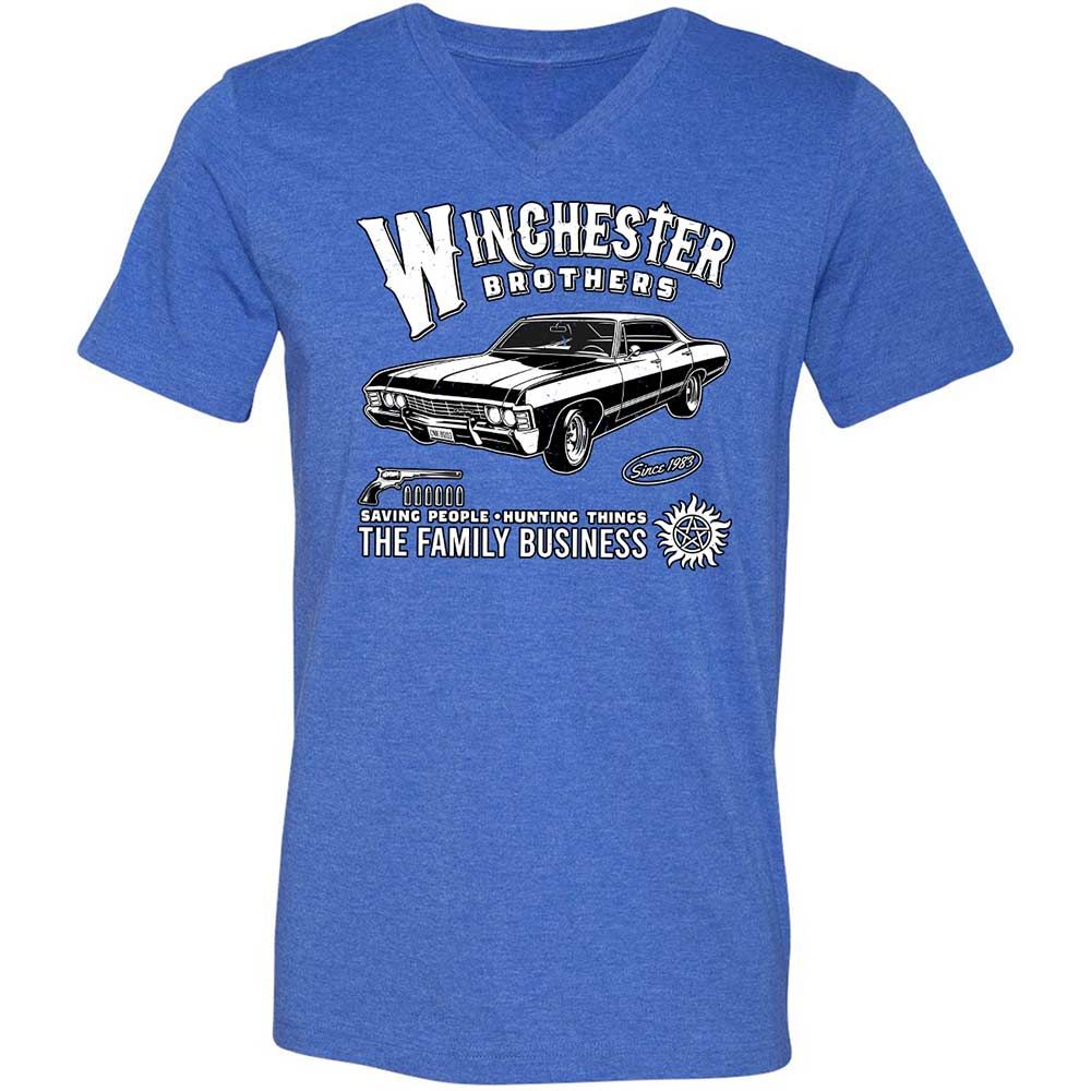 Unisex V-Neck T-Shirt - KAM13VLA - Heather True Royal - 5
