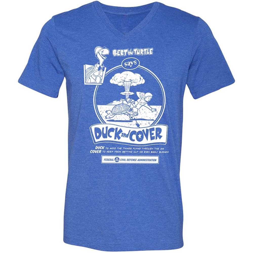 Unisex V-Neck T-Shirt - 2VA6L91B - Heather True Royal - 5