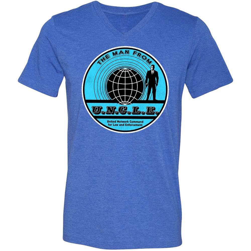 Unisex V-Neck T-Shirt - GYJRTSZD - Heather True Royal - 5