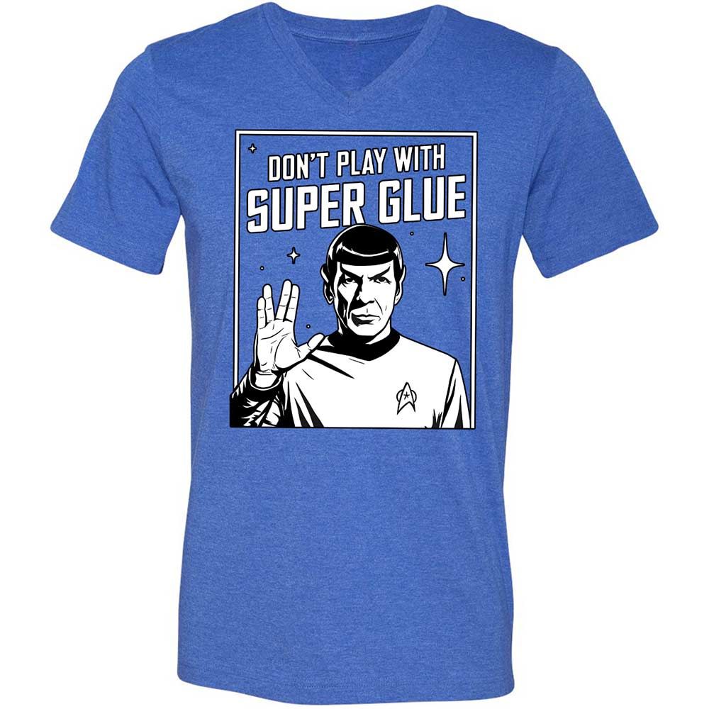 Unisex V-Neck T-Shirt - 9CSFFAAK - Heather True Royal - 5