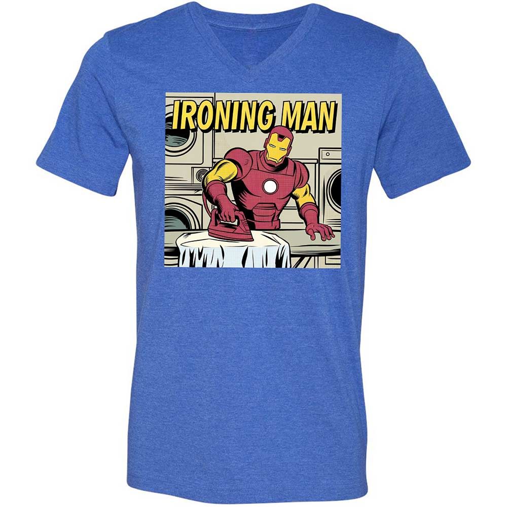 Unisex V-Neck T-Shirt - UT931KRA - Heather True Royal - 5