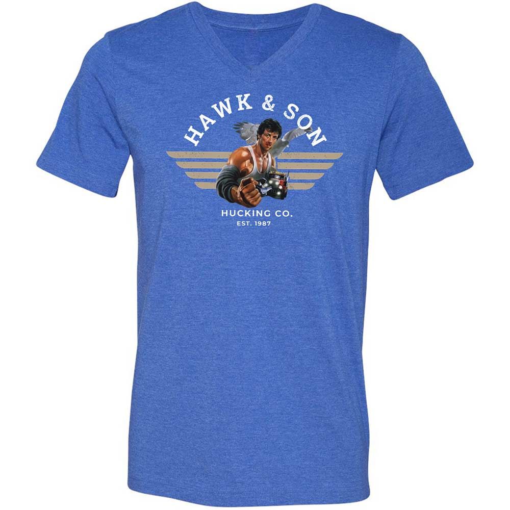 Unisex V-Neck T-Shirt - G827UPAN - Heather True Royal - 5