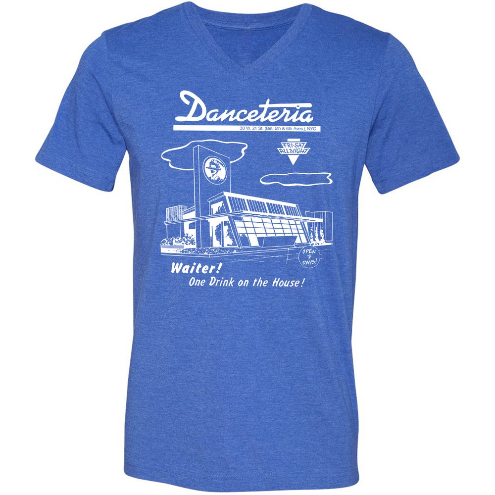 Unisex V-Neck T-Shirt - VFAGRDT7 - Heather True Royal - 5