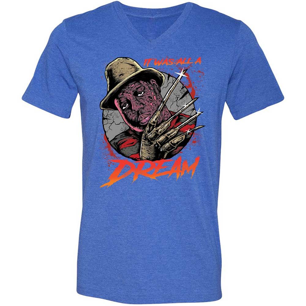 Unisex V-Neck T-Shirt - BNMLGRM8 - Heather True Royal - 5