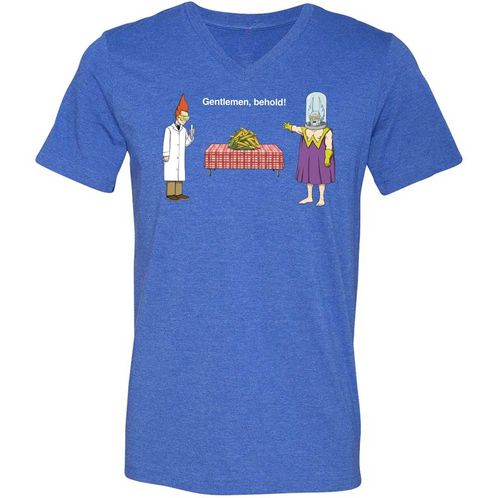 Unisex V-Neck T-Shirt - 98AY116B - Heather True Royal - 5