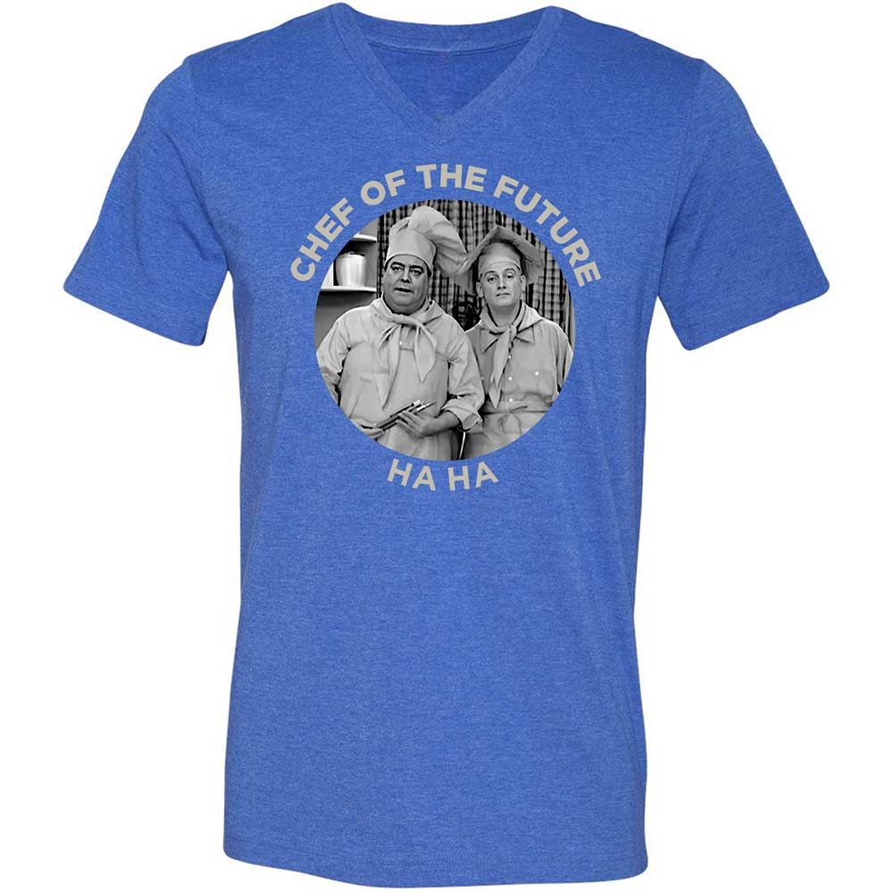 Unisex V-Neck T-Shirt - 6XYWNQQQ - Heather True Royal - 5