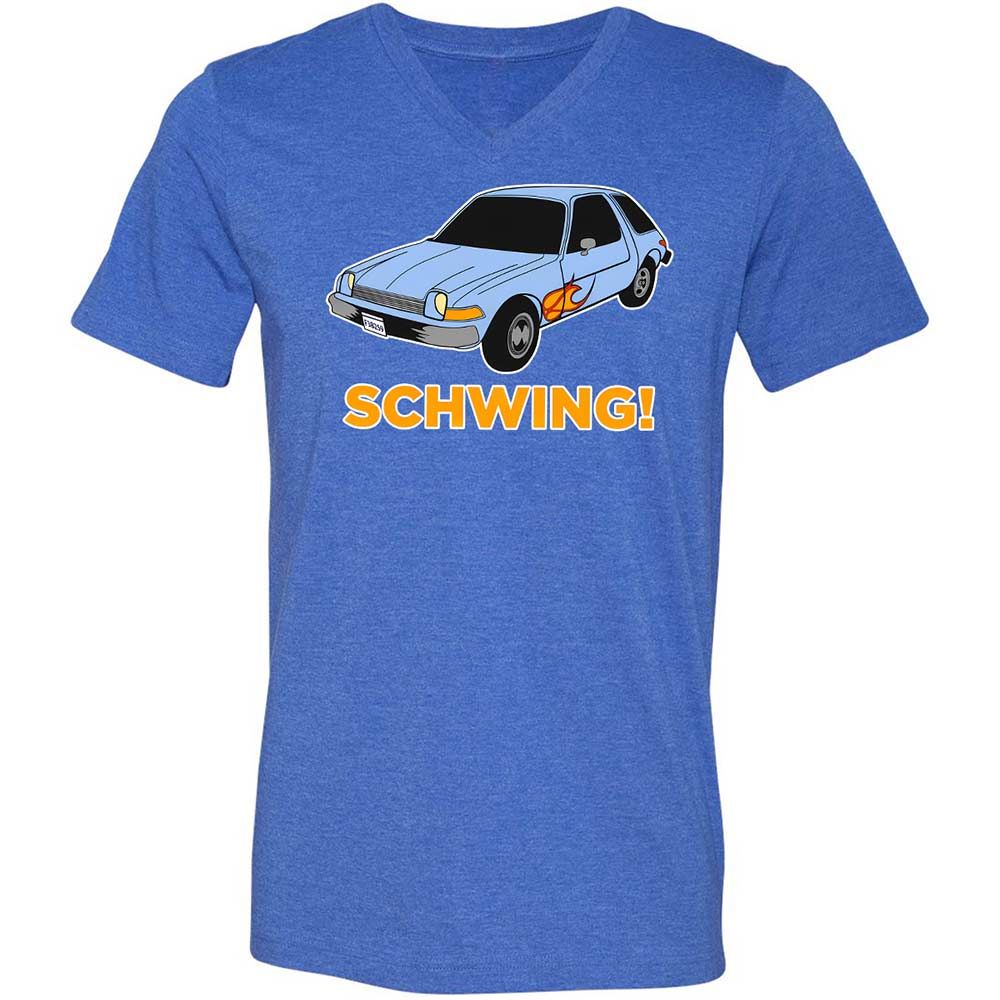 Unisex V-Neck T-Shirt - JB2PHA2D - Heather True Royal - 5