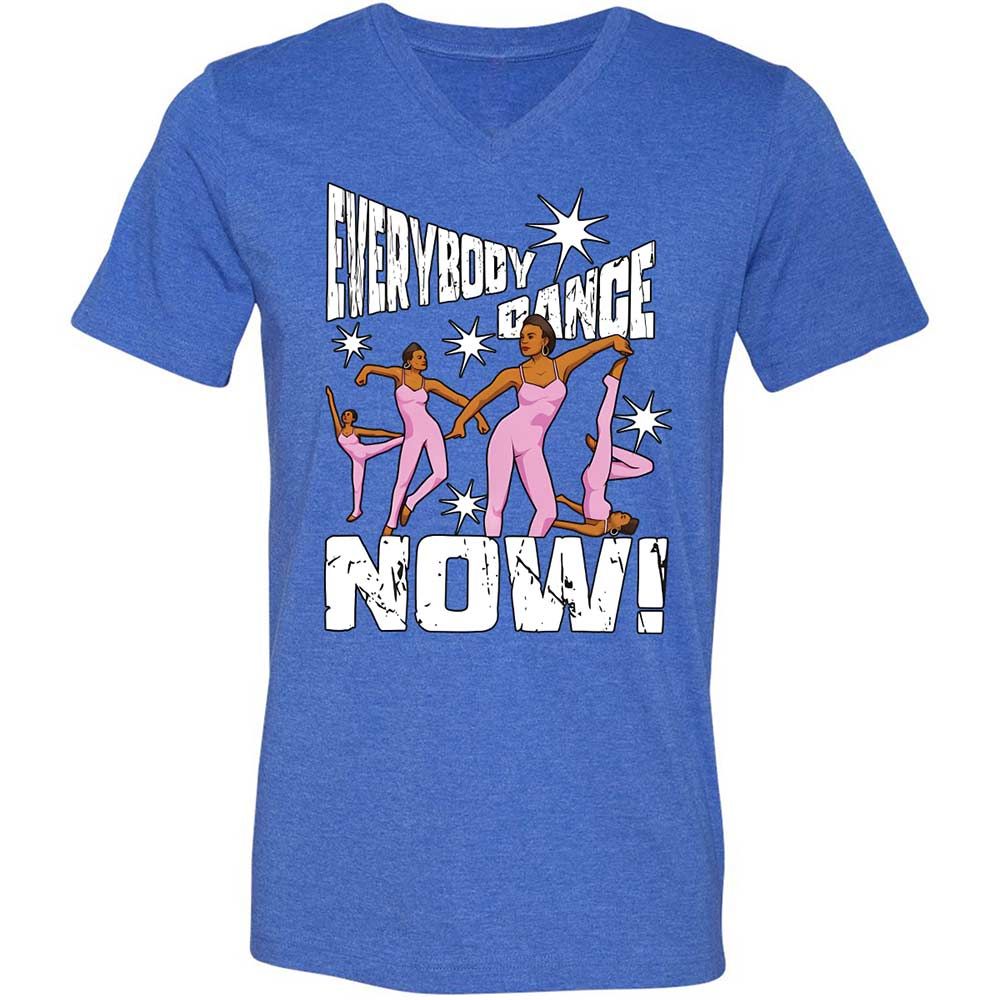Unisex V-Neck T-Shirt - 9KWT5MVW - Heather True Royal - 5